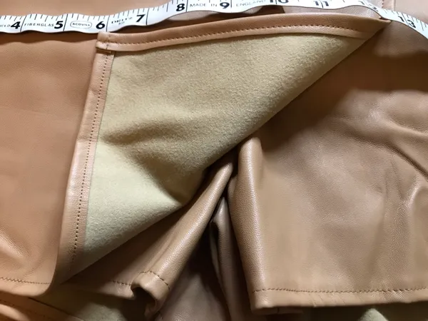 High waist faux leather wrap skort size M - Image 8