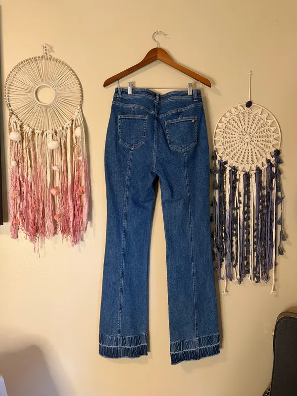 Cinq A Sept Briella Denim Jeans Pant Blue Saphir Size 8 - Image 3