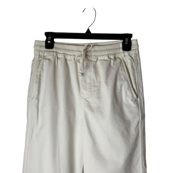 Faherty Arlie Day Pants Women‎ XS Ivory Organic Cotton Linen Drawstring Coastal - Image 4