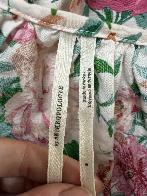 Anthropologie The Somerset Floral Maxi Dress Puff Sleeve Small $168 - Image 10