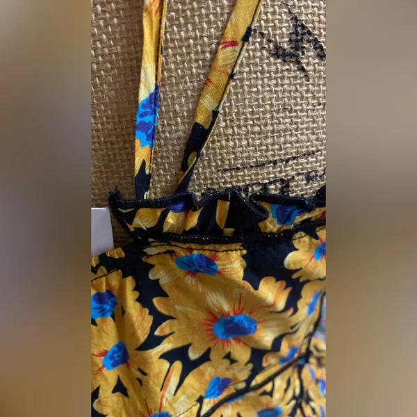 Topshop (Nordstroms) Yellow and Blue Daisy Sundress NWT! - Image 11