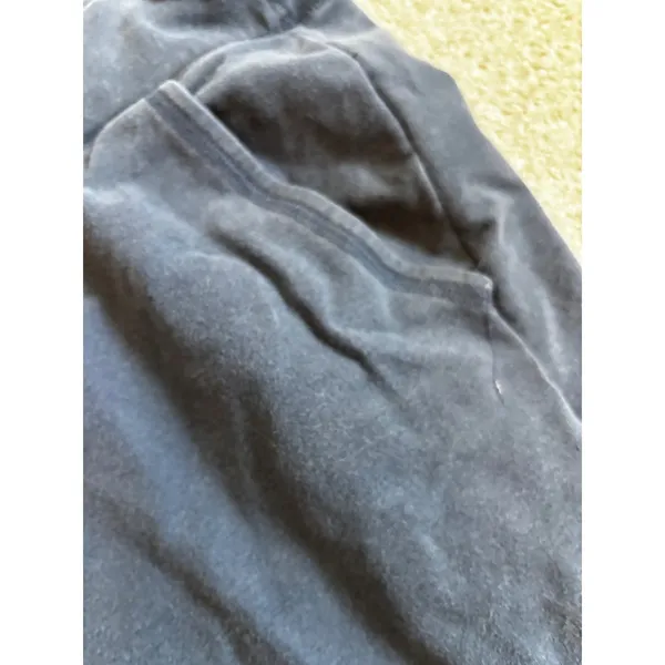 L.L. Bean Sweatpants Large Navy Blue Wide Leg Drawstring Loungewear 275705 - Image 4