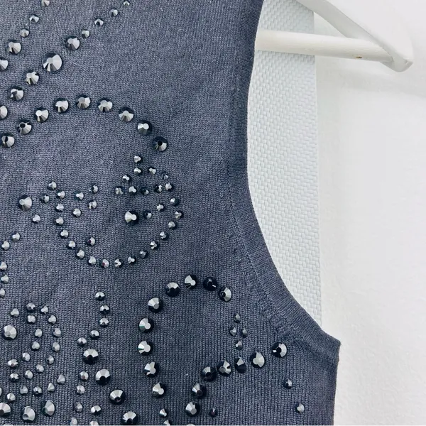 New Guess Calista Rhinestone Knit Top. Medium - Image 7