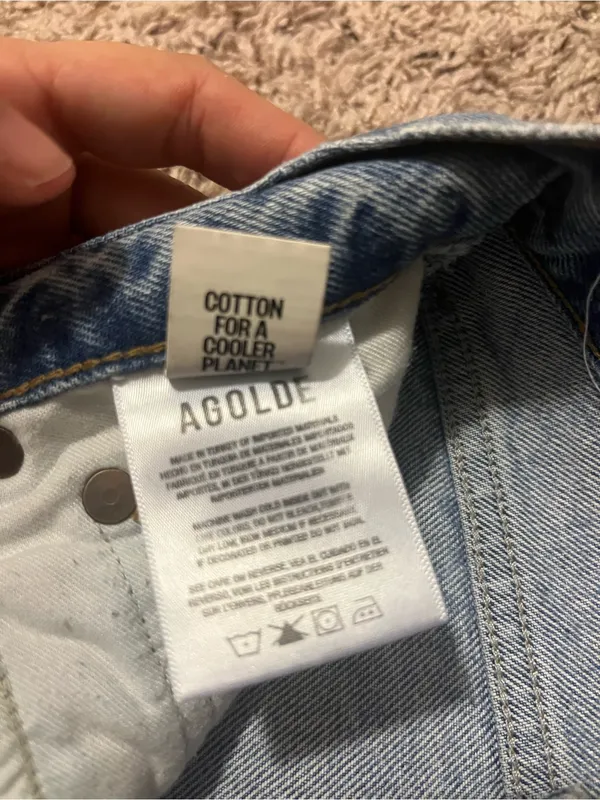 Agolde Light Blue Straight Leg Jeans - Image 3