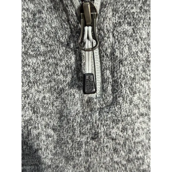 The North Face Women's Gray Hooded Pull Over Sweater Sz M Outdoors Sporty - Image 6