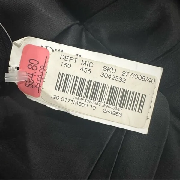 Gianni Bini NWT Black Satin Ruched Strapless Cocktail Dress Women's Size 0 Party - Image 10