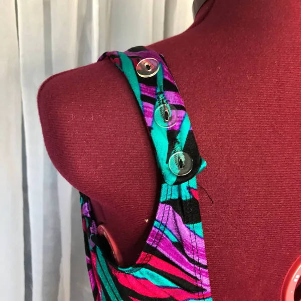 one piece swimsuit Vintage 1990s leaves bright - Image 10