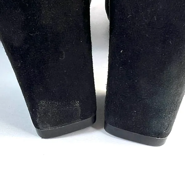 Steve Madden Richter Black Suede Sock Ankle Boots Block Heel Pointed Women‎ Sz 8 - Image 8