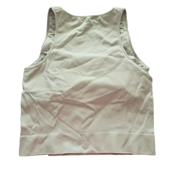 Ribbed Comfort Y2K Bra Top Wireless Pullover Stretch Sleep Active‎ DSG Gray M - Image 2