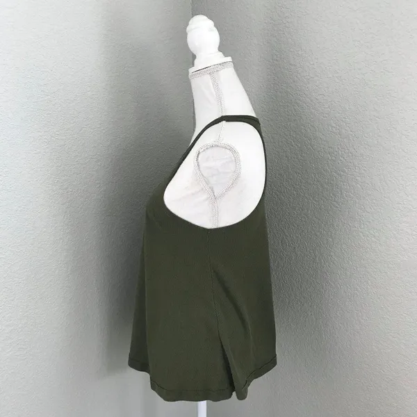 Free People Women Size Small Green Racerback Long Beach Tank Top - Image 3