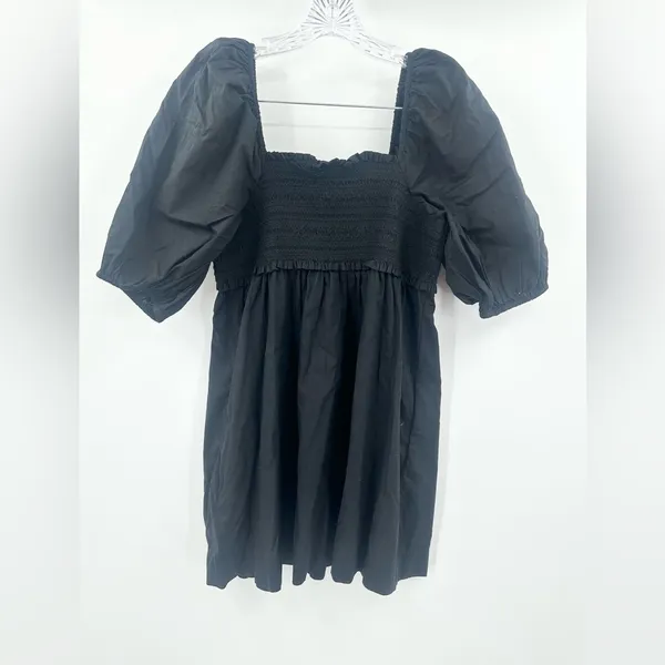 American Eagle Black‎ Puff Sleeve Baby Doll NWT Dress Size Medium - Image 3