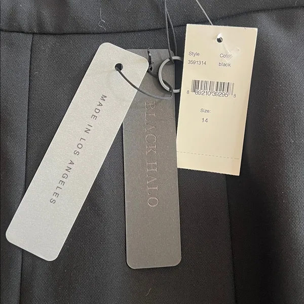 NWT Black‎ Halo Wide Leg Isabella Pant $295 Size 14 Black - Image 6