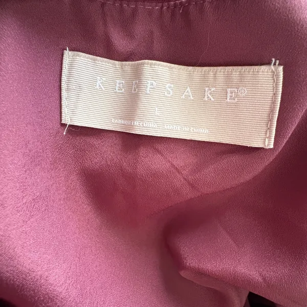 Keepsake The Label Mulberry Be Mini Midi Dress Drape Neck Mauve Size Large‎ - Image 6