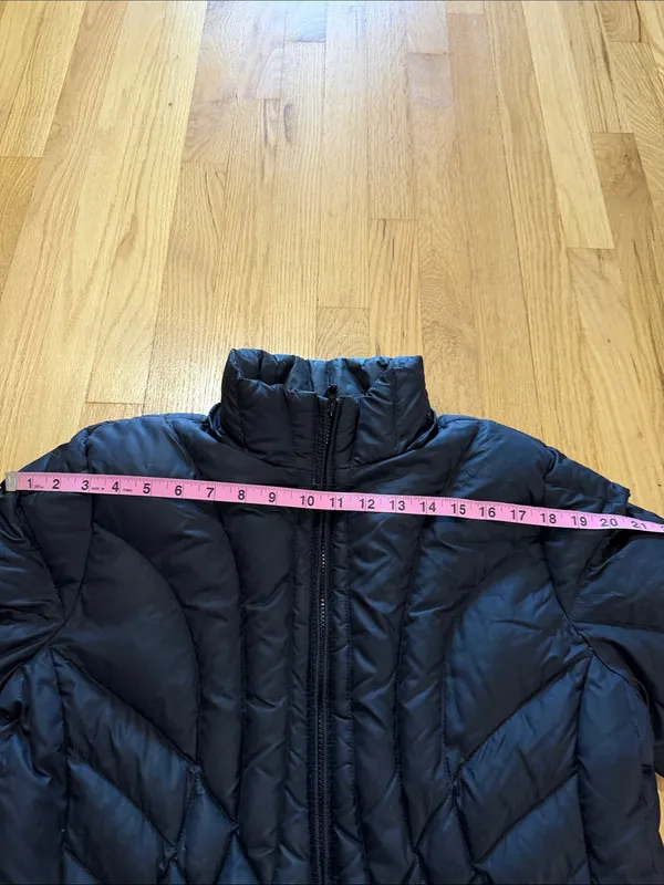 L.L. Bean Black Goosedown Full Zip Puffer Jacket Sz L - Image 8