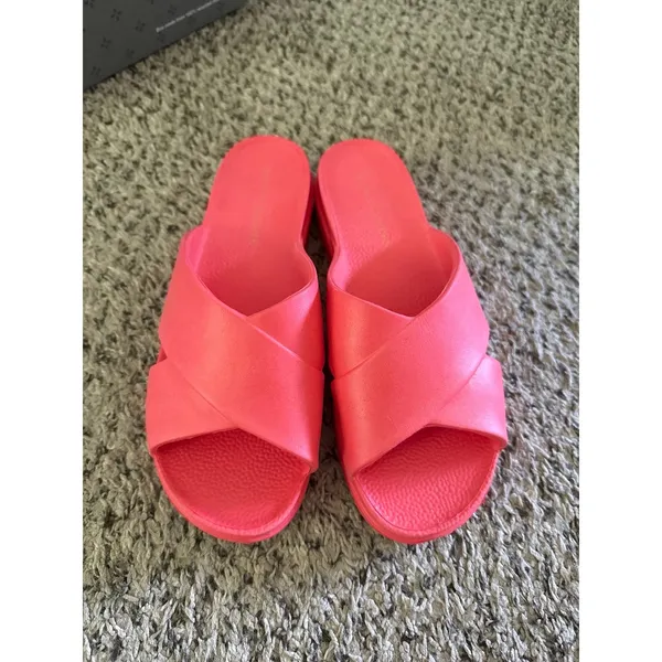 Sun & Shadow Sun & Stone Isllap Coral Women's Platforms‎ Slip on Slide Sandals Size 7 - Image 2
