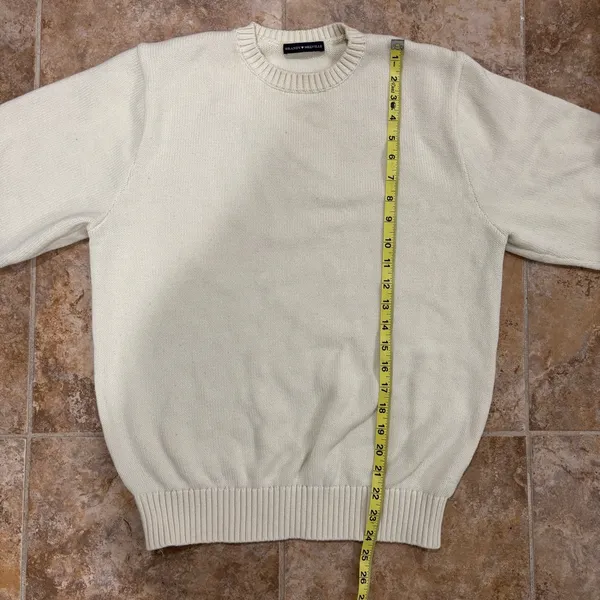 Brandy Melville Cream Oversized Crewneck Sweater - Image 4