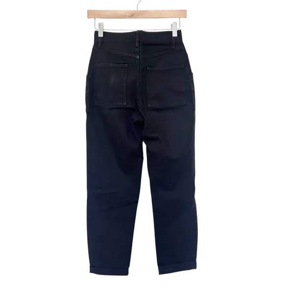 Aritzia Wilfred Free Black Straight Leg Button Fly Canvas Pants Jeans Sz 0 - Image 6