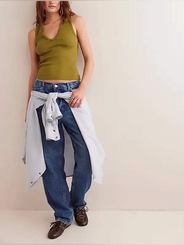 NWT Free People We The Free Neria Tank - Cardamom Seed Green - XS - Image 5