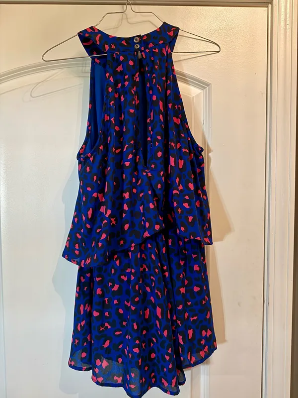 Peach Love California NWOT Cheetah print romper size medium - Image 2