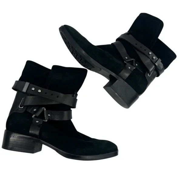 Pour la victoire Riley‎ suede moto boots in black sz 7 - Image 5