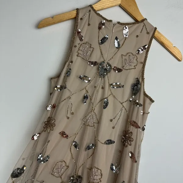 NWT Altar’d State Embellished Jewel Beaded Swing Dress Sz Small Mini Mesh Tulle - Image 14