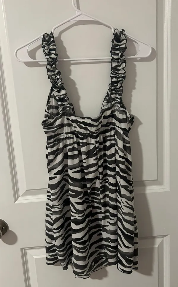 Animal Print Mini Dress Gray - Image 5