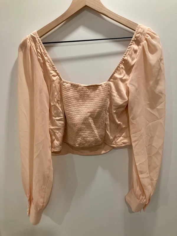Urban Outfitters Lena Sheer Sleeve Square Neck Blouse - Image 4