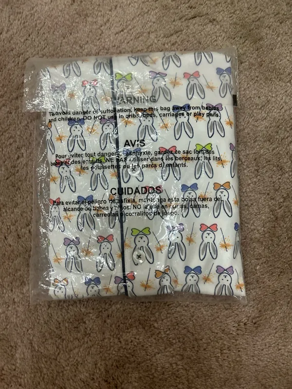 Roller Rabbit Celebration Bunnies Polo Pajama Set XS - Image 6