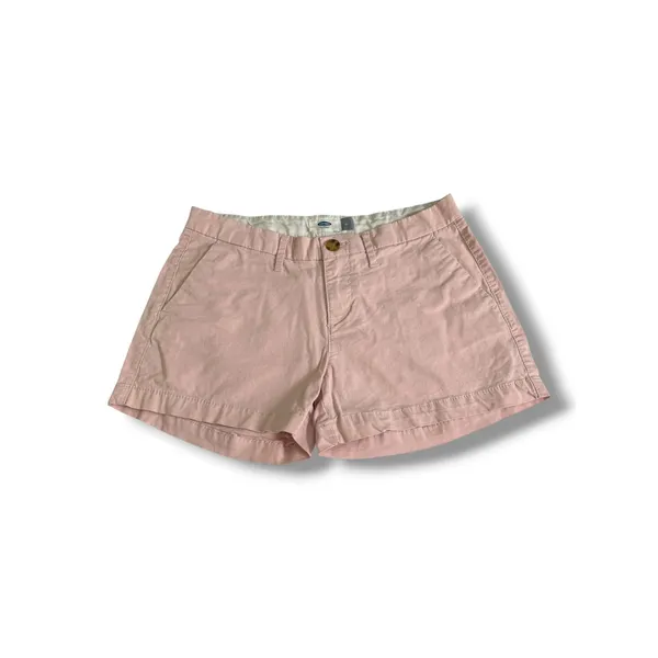 Old Navy Womens Pink Stretch Cotton Chino Shorts Size 0 Mid Rise Preppy‎ Summer - Image 2