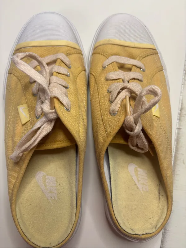 Nike Hermosa Canvas Mule Slip On Shoes Womens Size 10 Yellow Y2K Vintage - Image 3