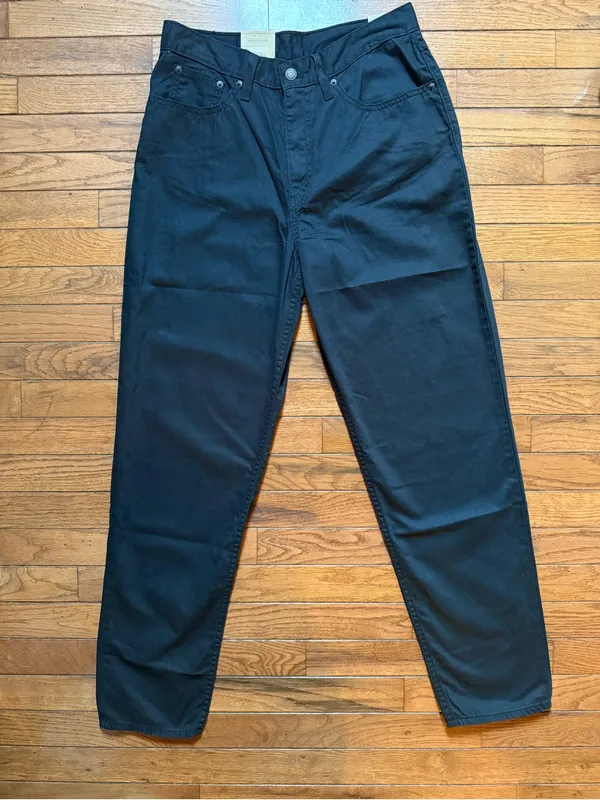 Levi's High Waisted Black Cotton Mom Jeans NWT Size 30x30 (10) Tapered Leg Denim - Image 6