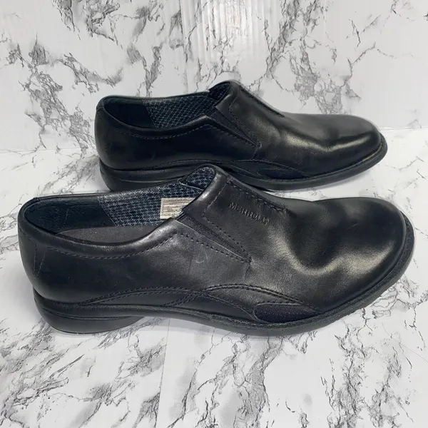 Merrell Black Leather Tetra Fling Slip-On Performance Shoes Women's Size 10 - Image 4
