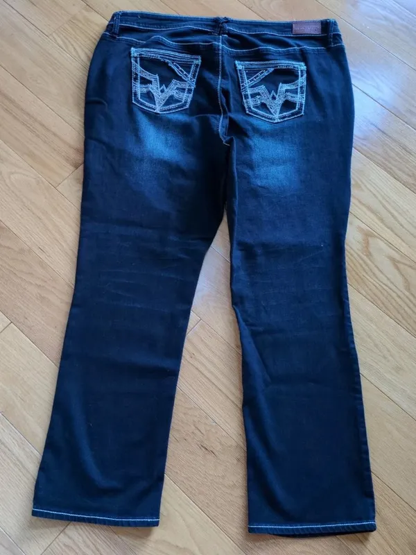 Hydraulic Emma Mid Rise Denim Stretch Dark Blue Jeans Womens Size 24W (41x31) - Image 6