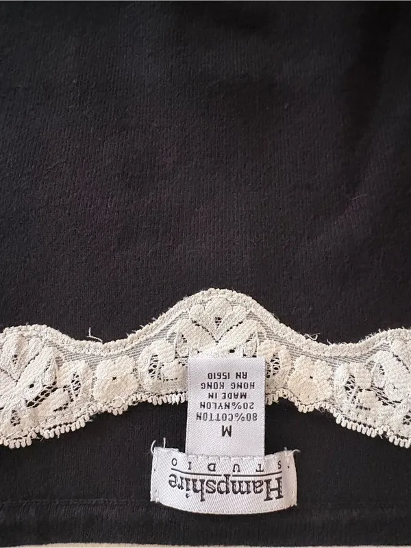 Hampshire Black Lace-Trim Camisole - Image 2