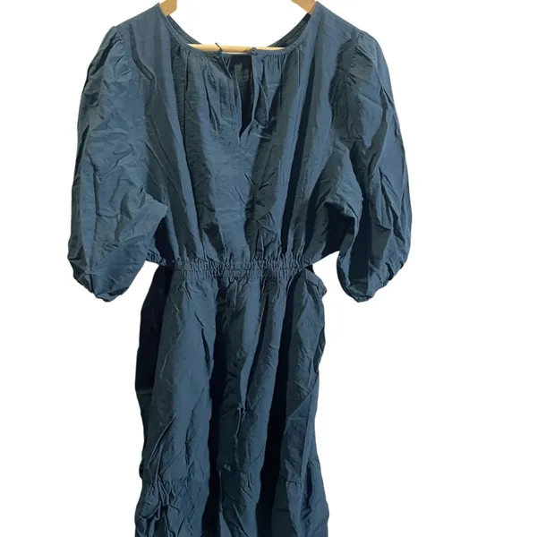 Isabel Maternity Tiered Blue Cutout Pullover Dress M‎ NEW - Image 4