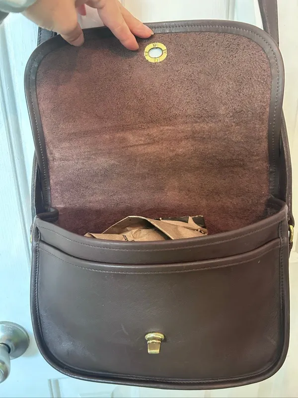 Vintage Coach City Bag Mahogany Brown Leather Handbag - Image 4