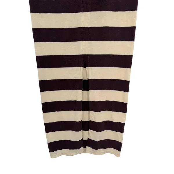 Free People Stripe Column Maxi Skirt Aubergine Oatmeal Stripe Knit Size Small‎ - Image 9