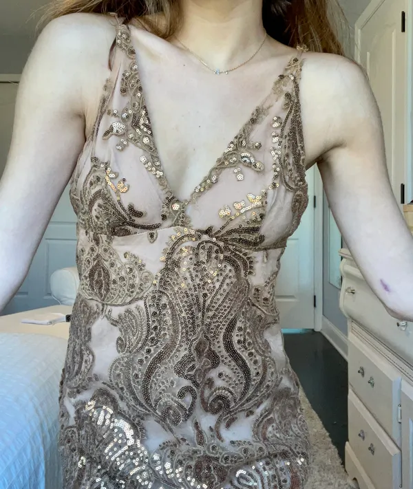 Free People Night Shimmer Mini Dress - Image 3