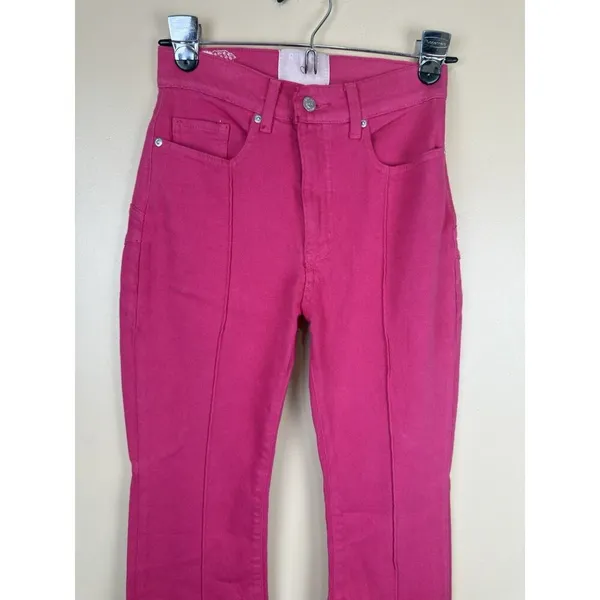 Revice Denim Venus Flares Star Butt High Rise Jeans Pink Fuchsia Size 26 Retro Y2K - Image 2