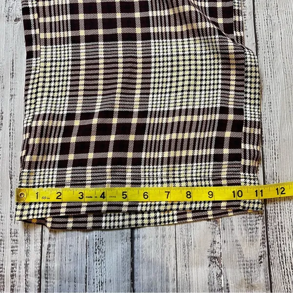 Rewash Burgundy Plaid Fashion Wide Leg Pants. Size Medium. NWT - Image 9