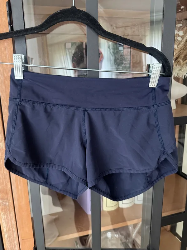 Lululemon Speed Shorts 4-way Stretch 2.5" Midnight Navy running low rise - Image 8