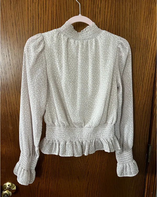 Japna Long Sleeve Cheetah Blouse - Image 4