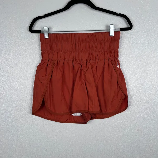 FP Movement Free People The Way Home Short Rust Orange High Waist‎ Sz M - Image 3