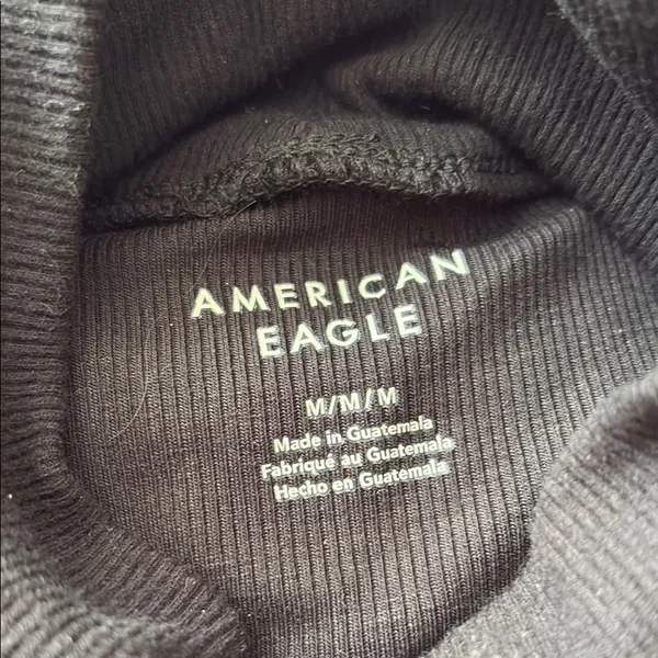 EUC Women’s American Eagle Black Sleeveless Mock Neck Bodysuit Size M - Image 3
