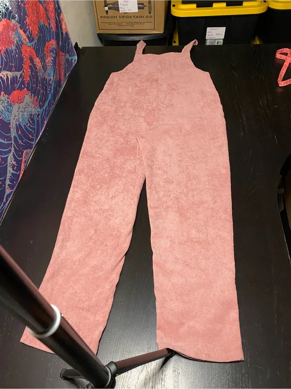 SHEIN Dusty Rose Corduroy Overalls - Image 5