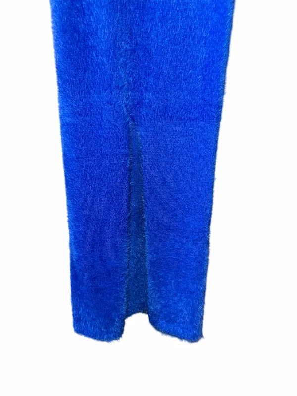 Blue White Fox Boutique Dress Maxi Strapless - Image 3
