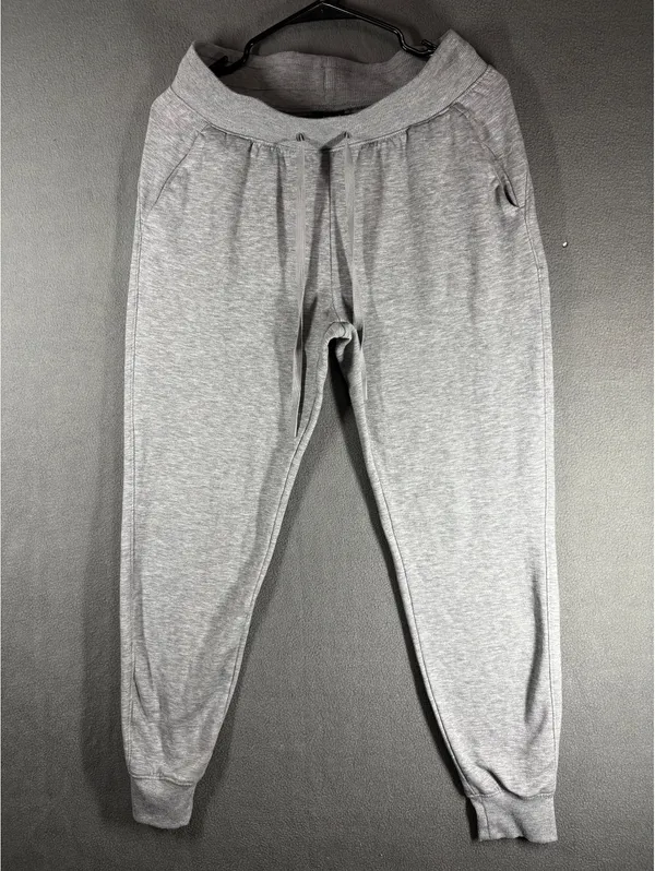 Jogger Sweatpants Women’s Gray Heather Drawstring Lounge Athletic Pants Size S/M - Image 2