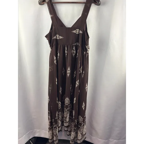 Women’s Silhouettes Size 14 Brown Paisley Maxi Dress - Image 3