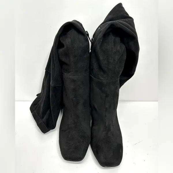 Over the Knee Boots Womens Square Toe‎ Block Heel Size 6 - Image 5