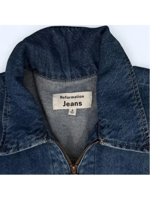 Reformation JEANS Loeb Denim Mini Dress - Size 2 - Image 4
